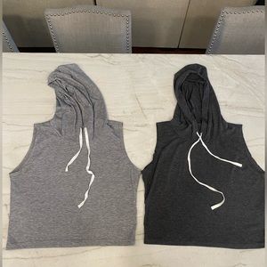 Sweaty Rocks sleeveless cropped hoodie